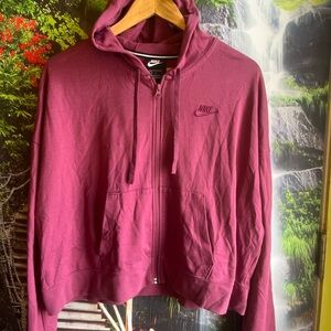 Nike Soft Cropped Hoodie Pink Zip Women's Size  MEDIUM Vintage Cute
Athleisure